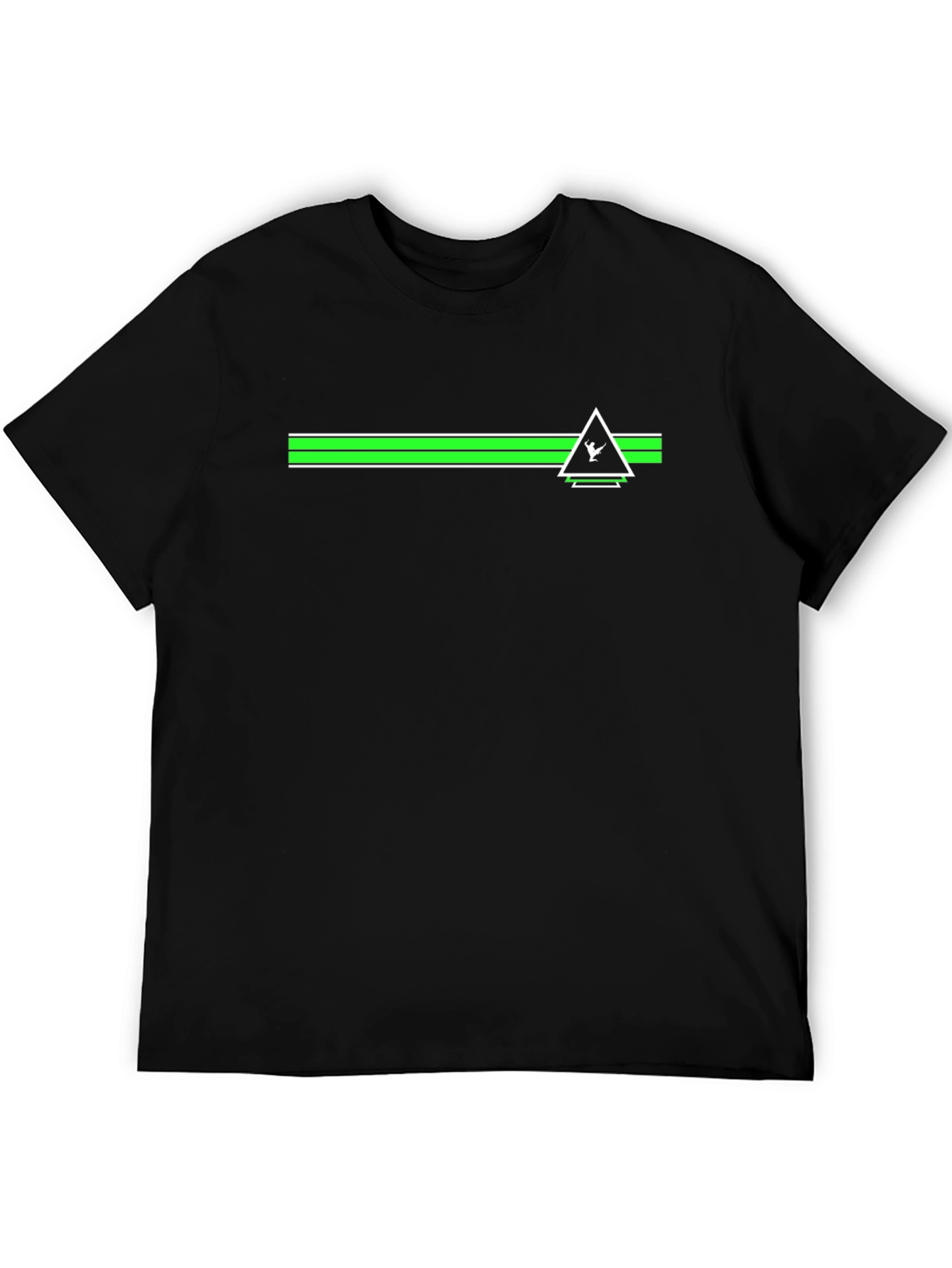 Geometric Triangle Black T-Shirt