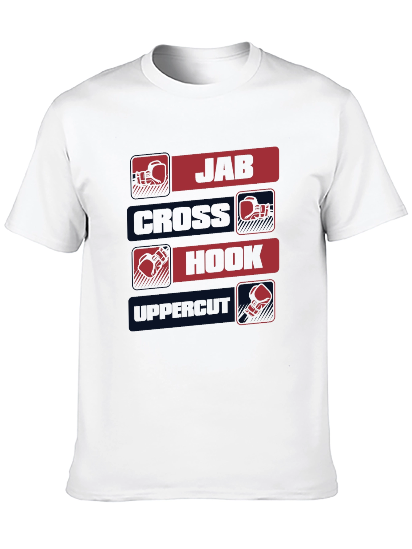 Boxing Punches Graphic T-Shirt - Jab Cross Hook Uppercut