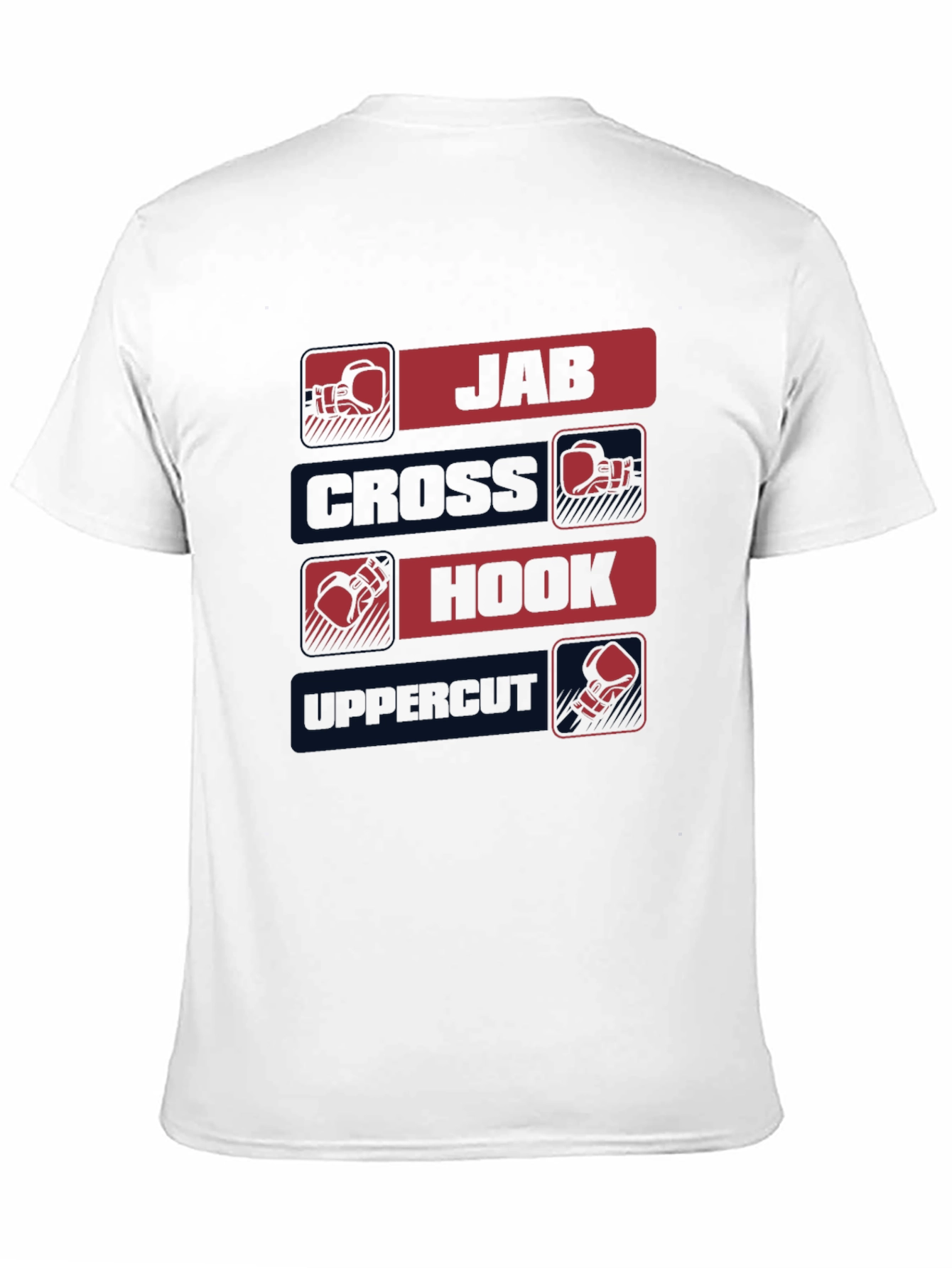 Boxing Punches Graphic T-Shirt - Jab Cross Hook Uppercut