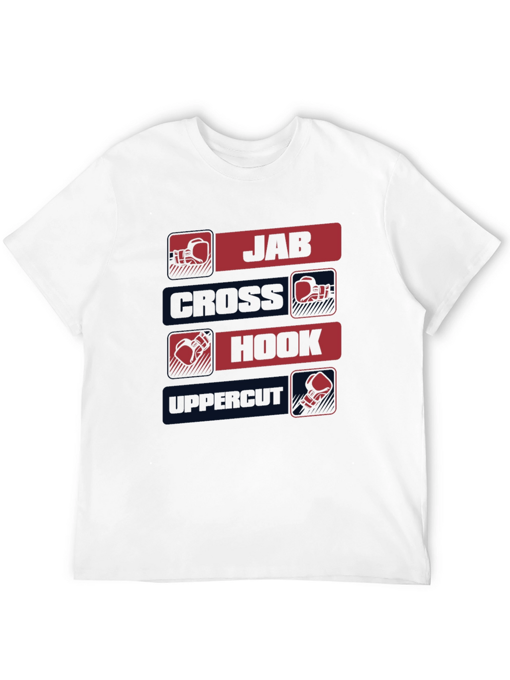 Boxing Punches Graphic T-Shirt - Jab Cross Hook Uppercut