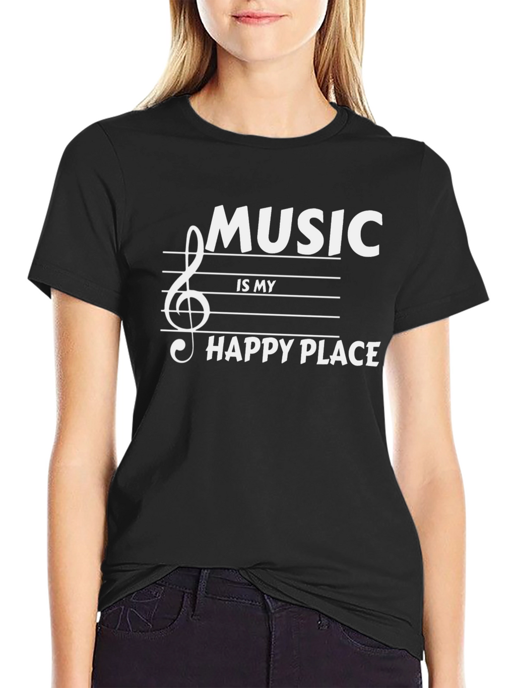Music is My Happy Place Graphic Tee