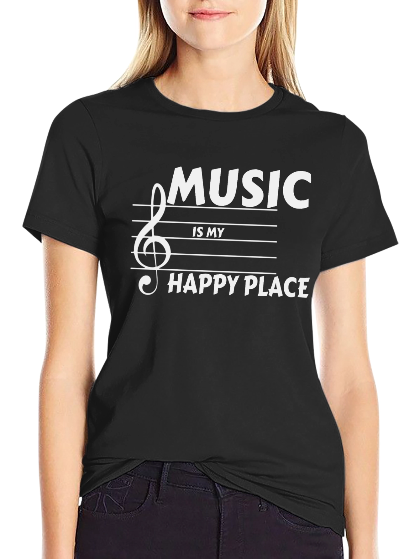 Music is My Happy Place Graphic Tee