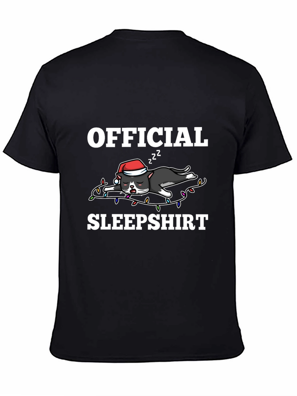 Official Sleepshirt - Cat Christmas Lights Tee