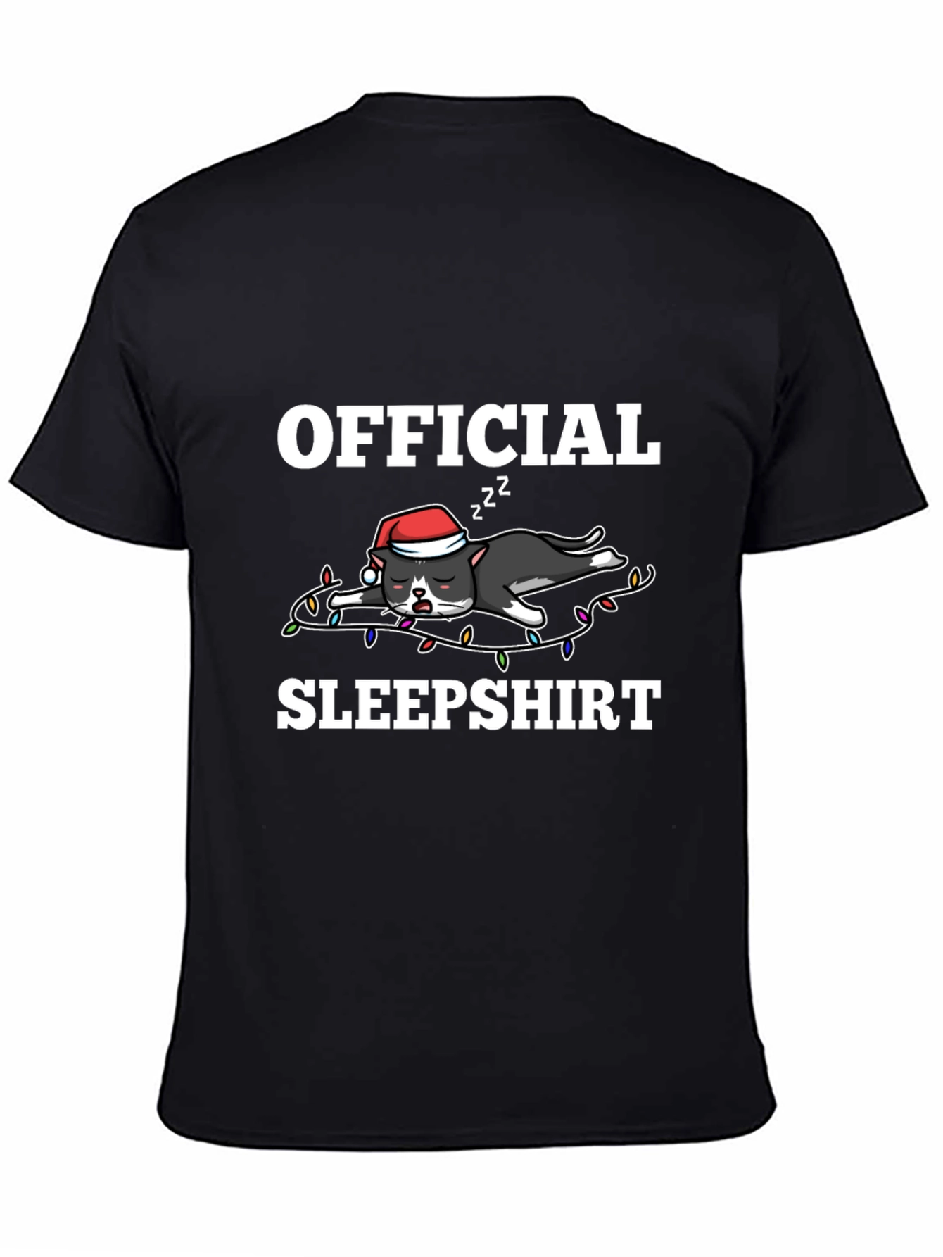 Official Sleepshirt - Cat Christmas Lights Tee