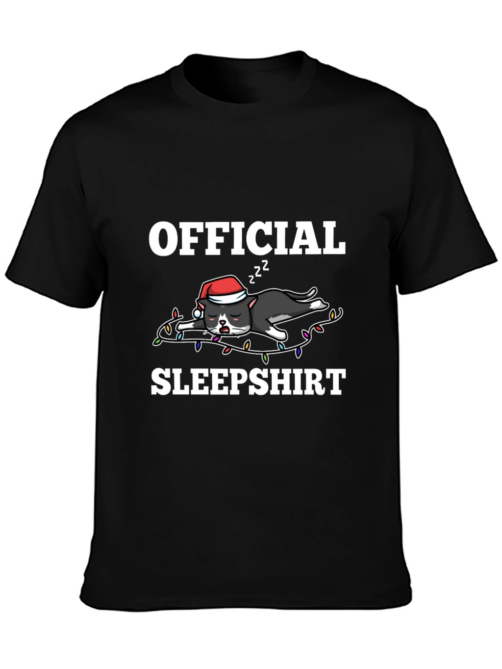 Official Sleepshirt - Cat Christmas Lights Tee