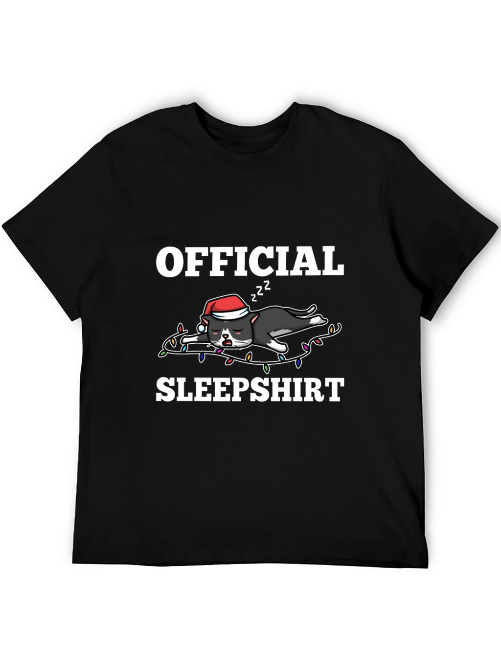 Official Sleepshirt - Cat Christmas Lights Tee