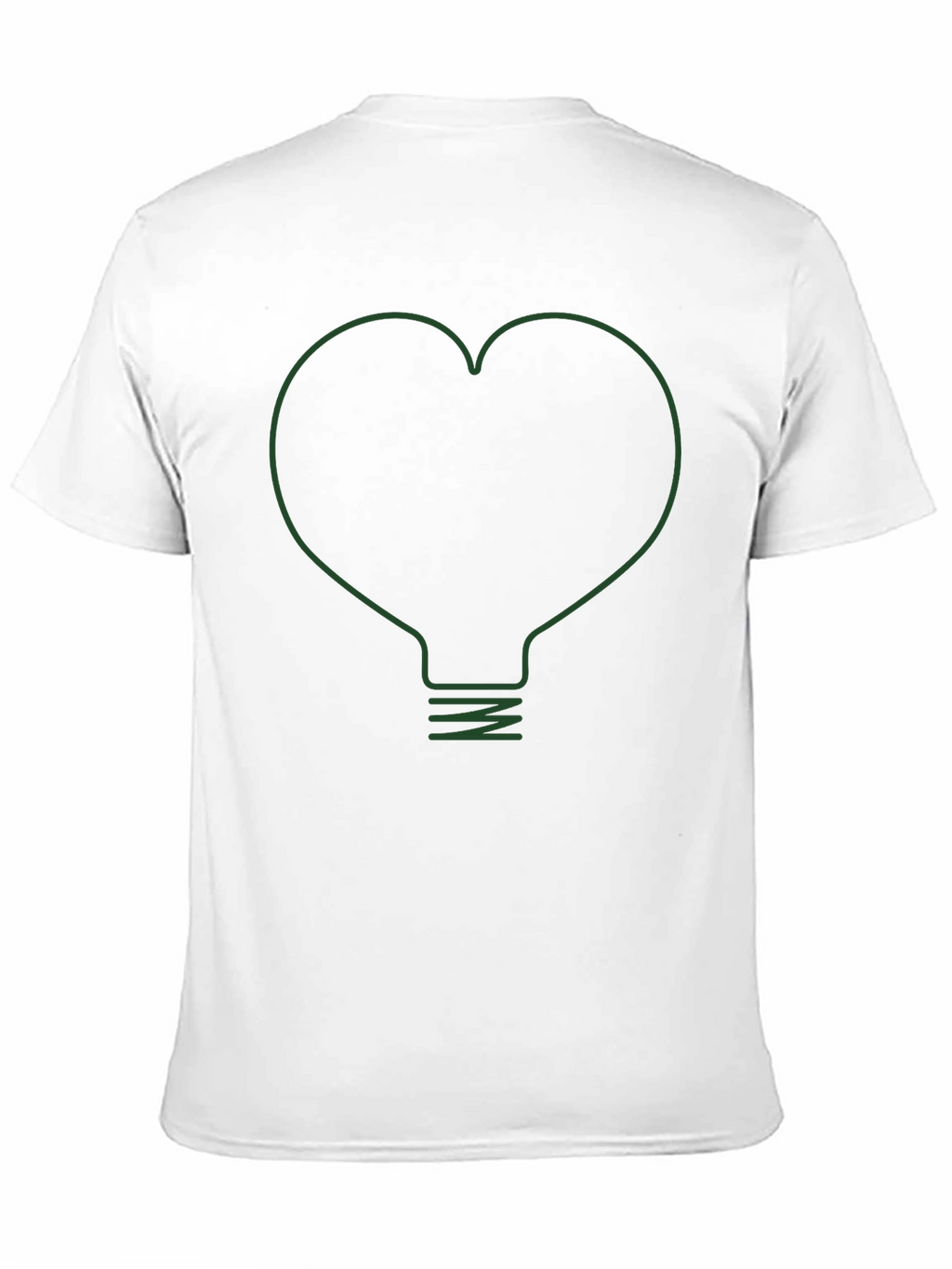 Heart Lightbulb Graphic Tee - Modern Black T-Shirt