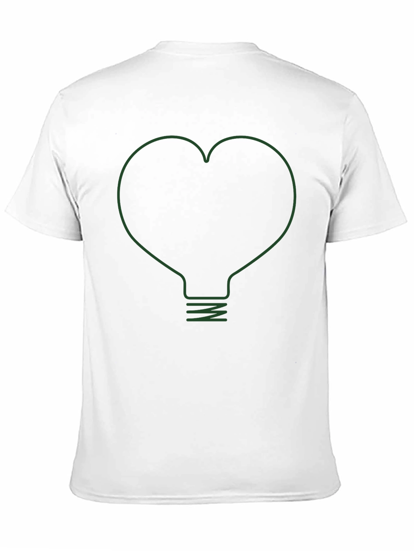 Heart Lightbulb Graphic Tee - Modern Black T-Shirt