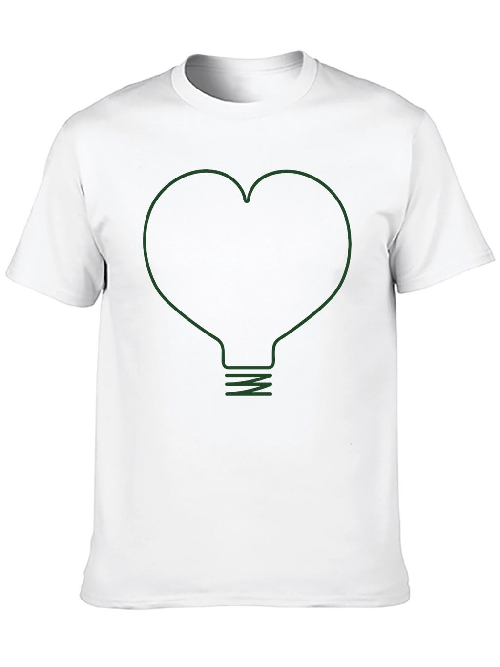 Heart Lightbulb Graphic Tee - Modern Black T-Shirt