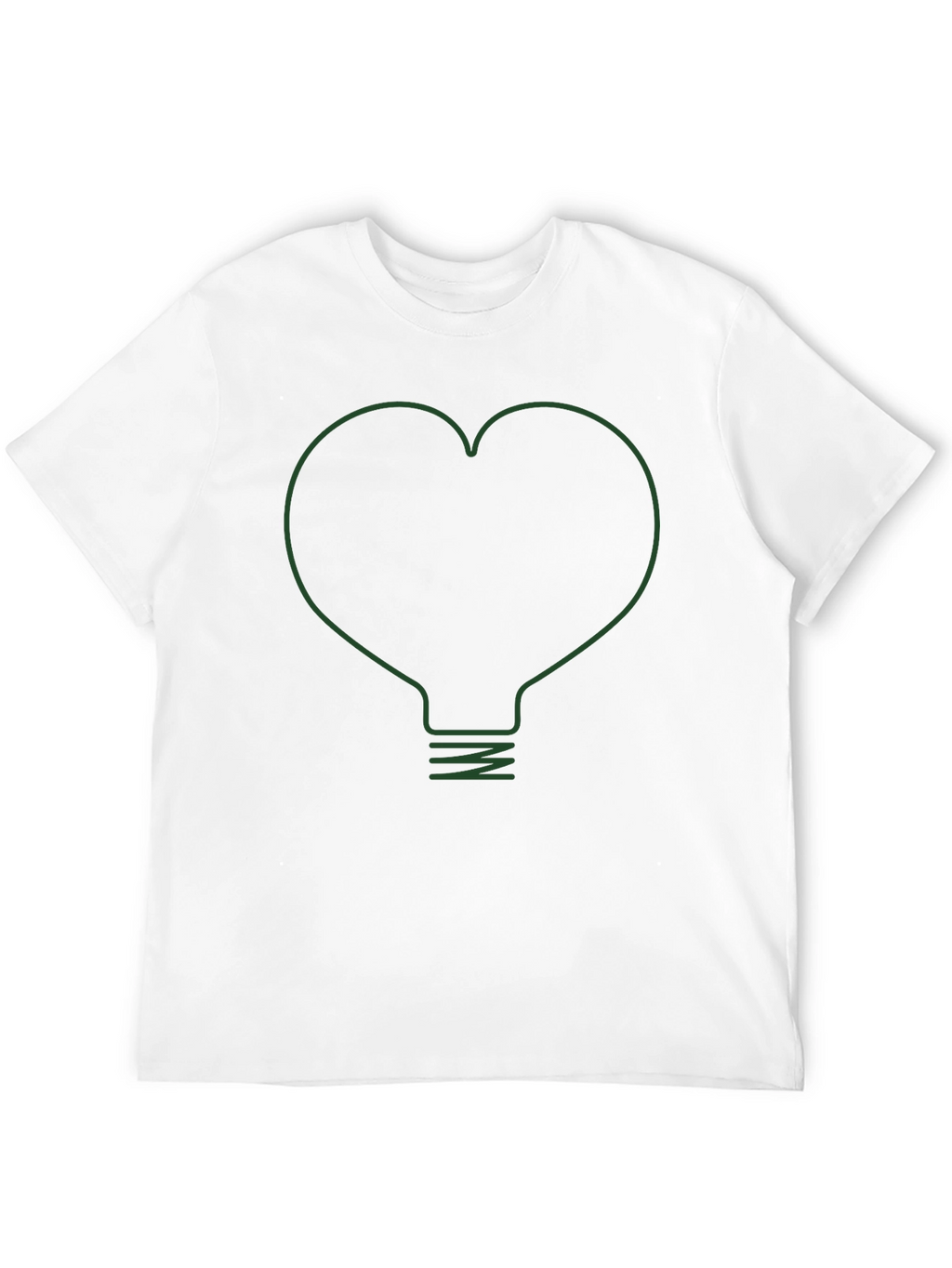 Heart Lightbulb Graphic Tee - Modern Black T-Shirt