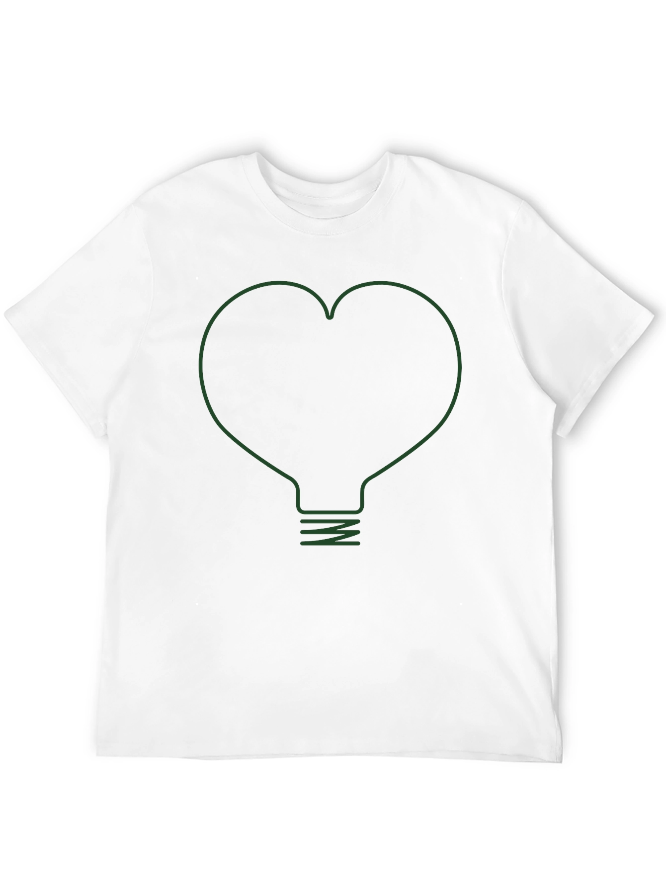 Heart Lightbulb Graphic Tee - Modern Black T-Shirt