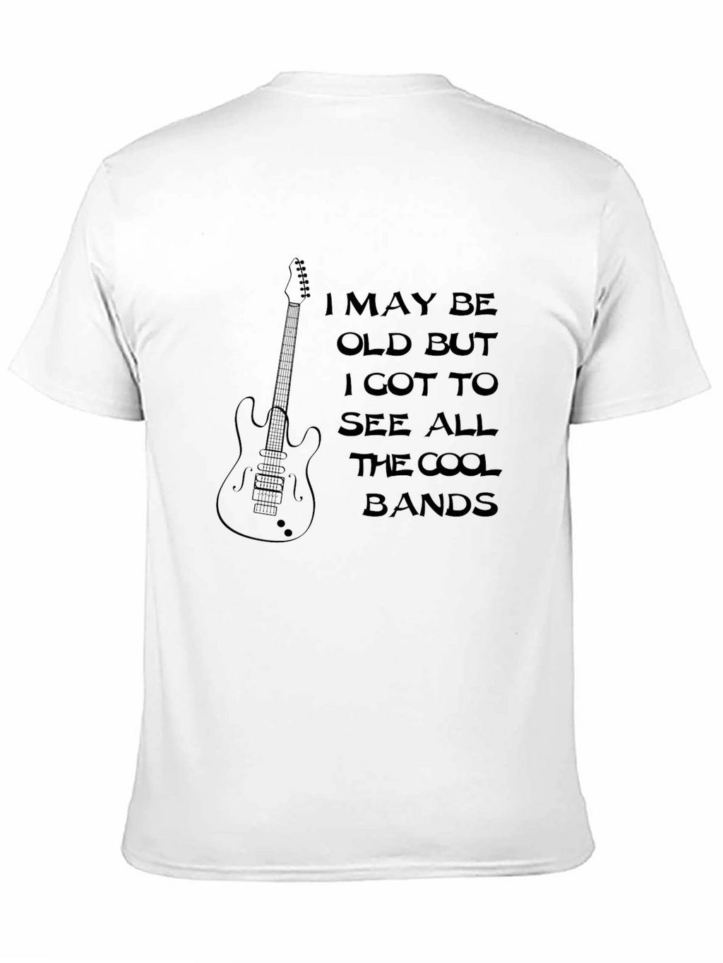 I May Be Old Cool Bands Guitar Graphic Tee