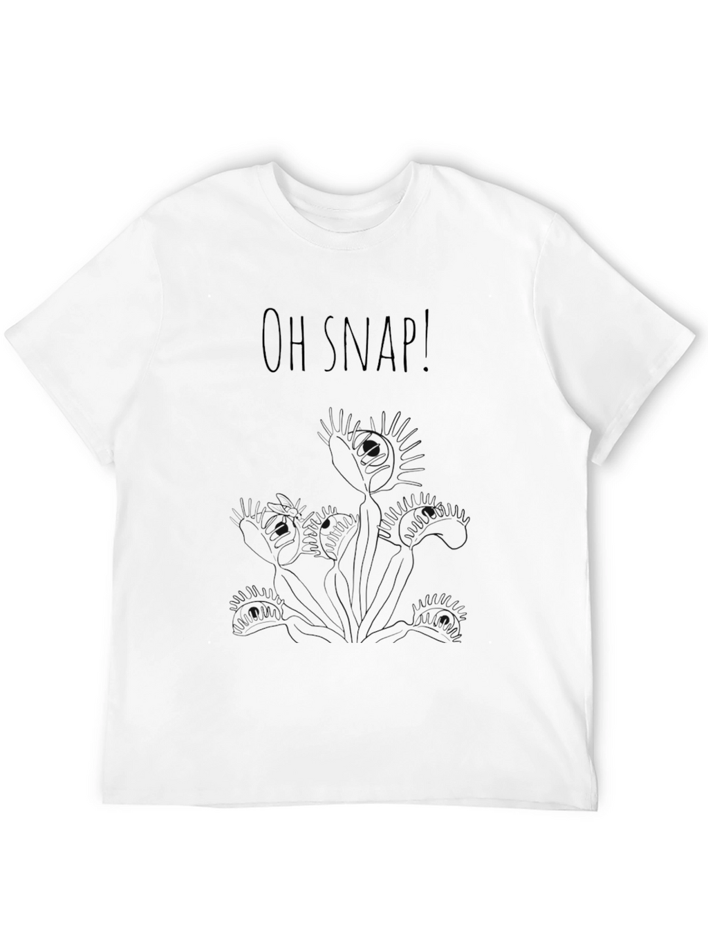 Oh Snap! Venus Flytrap Graphic Black T-Shirt