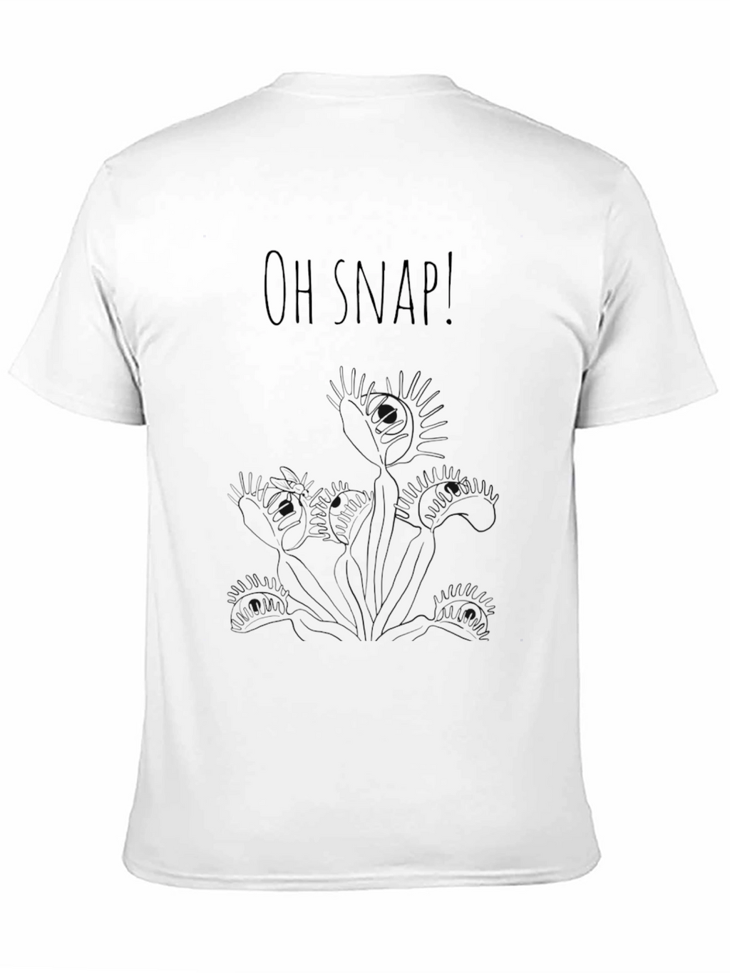 Oh Snap! Venus Flytrap Graphic Black T-Shirt