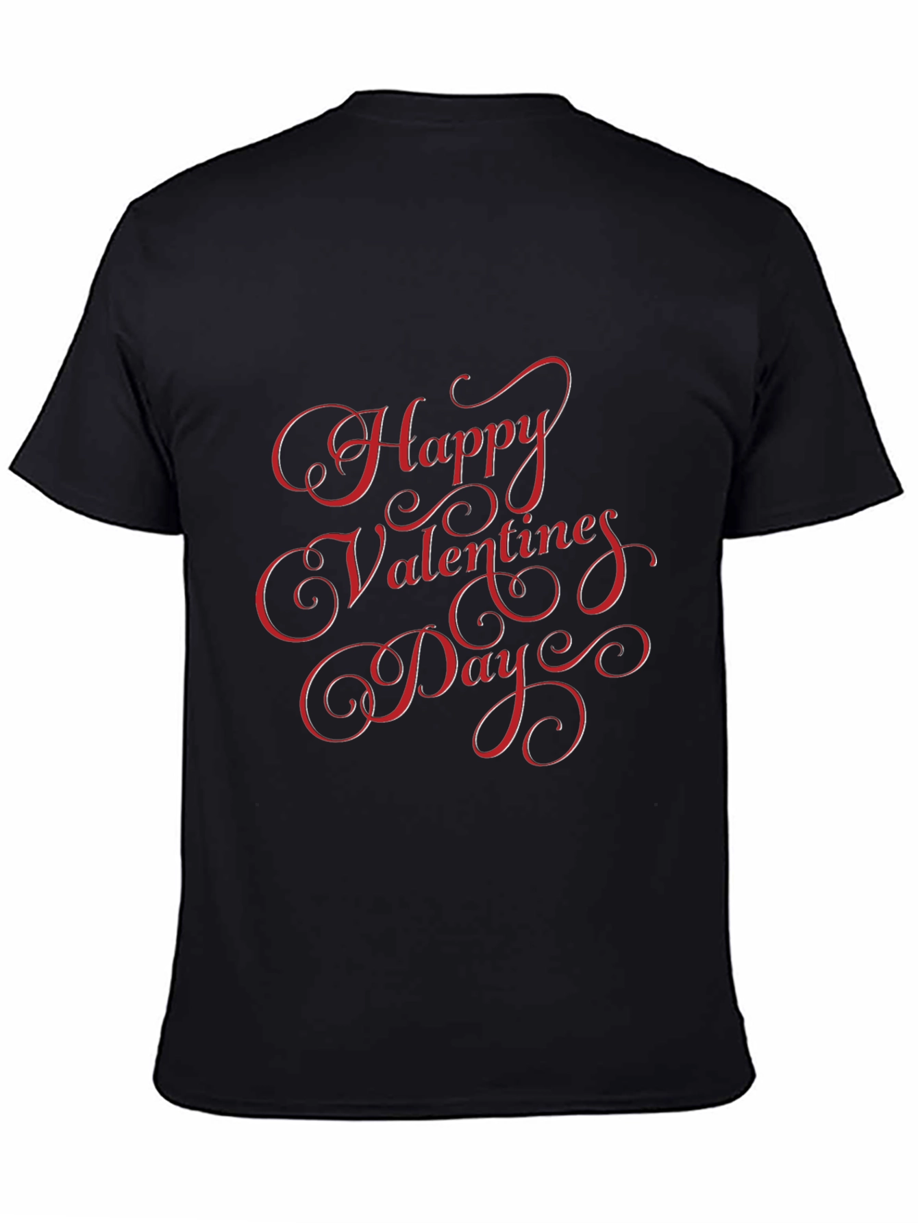Happy Valentines Day Black T-Shirt