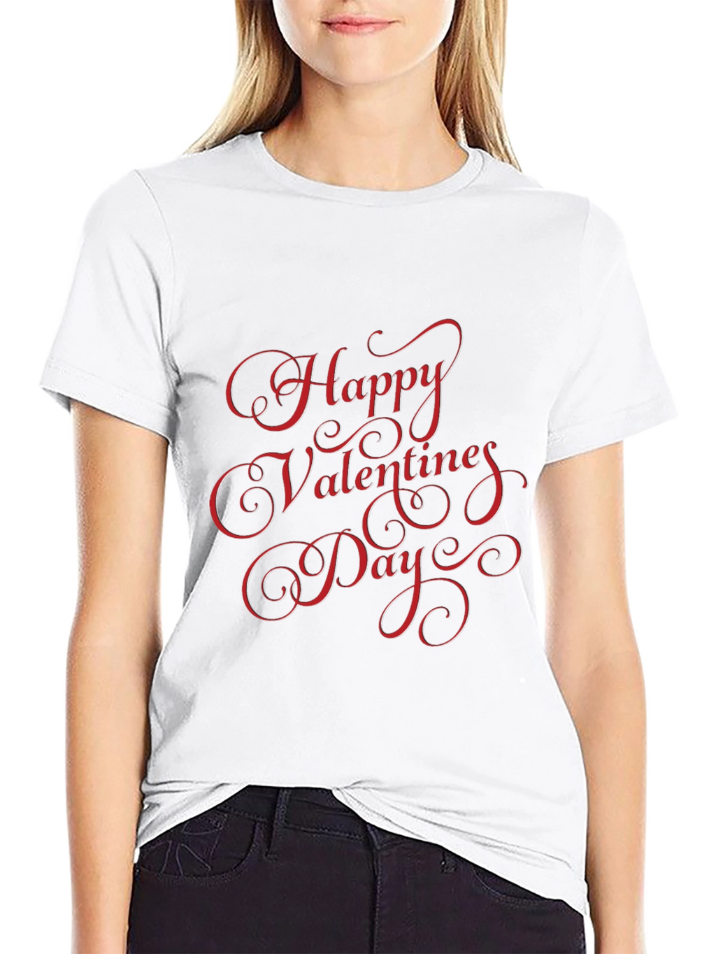 Happy Valentines Day Black T-Shirt