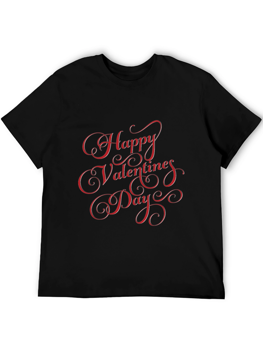 Happy Valentines Day Black T-Shirt