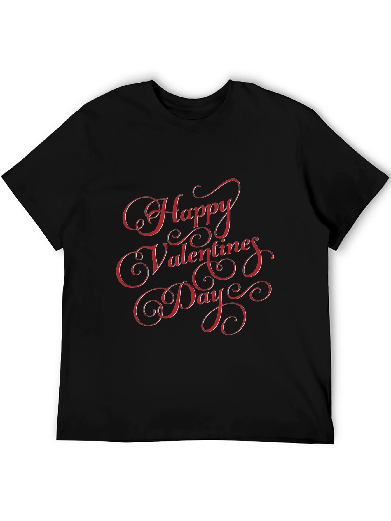 Happy Valentines Day Black T-Shirt