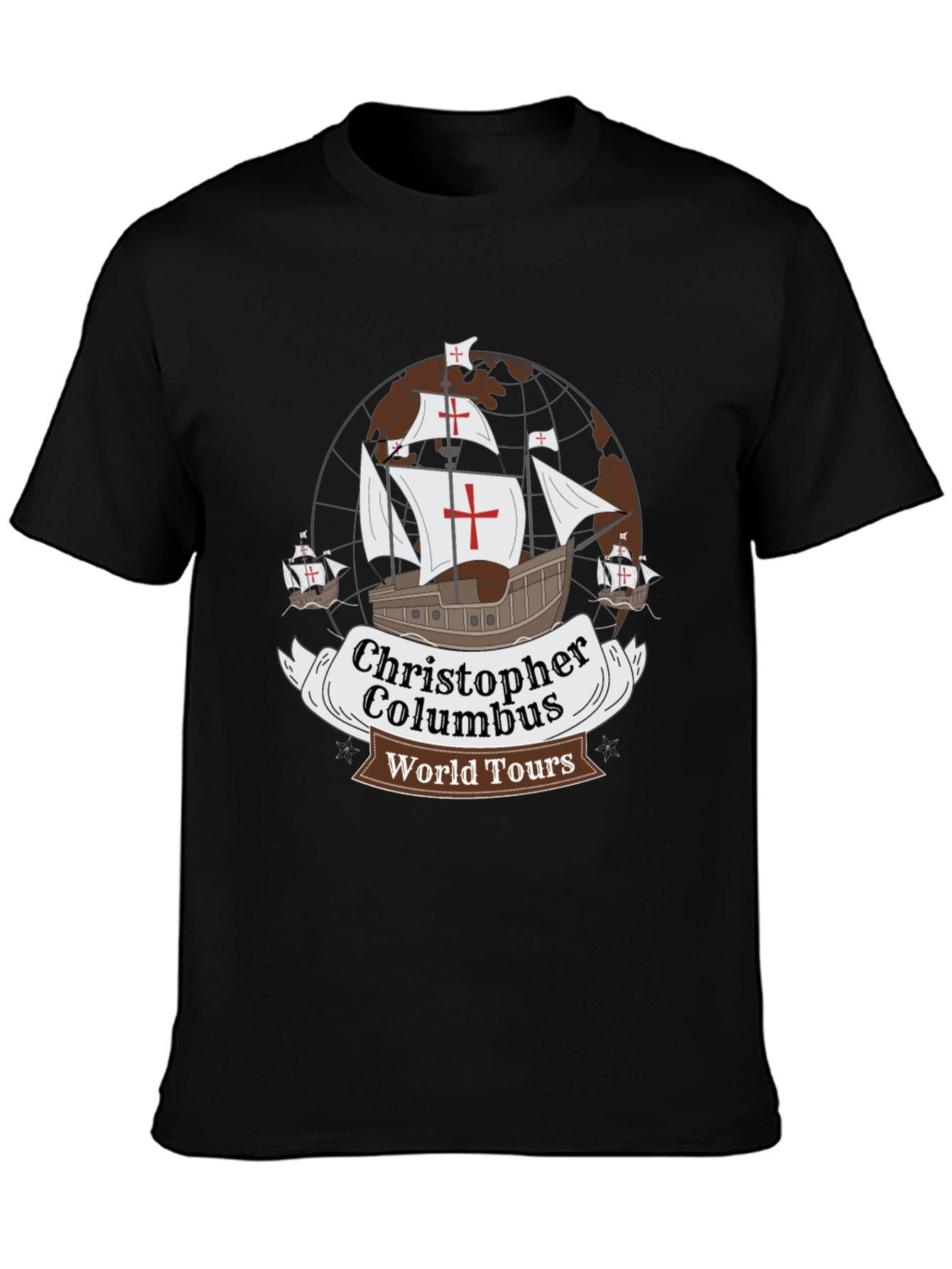 Christopher Columbus World Tours Black T-Shirt