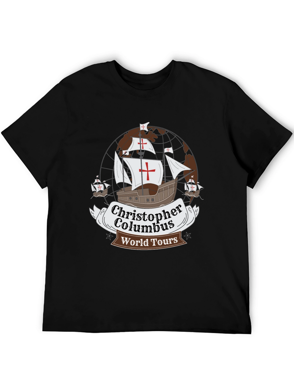 Christopher Columbus World Tours Black T-Shirt