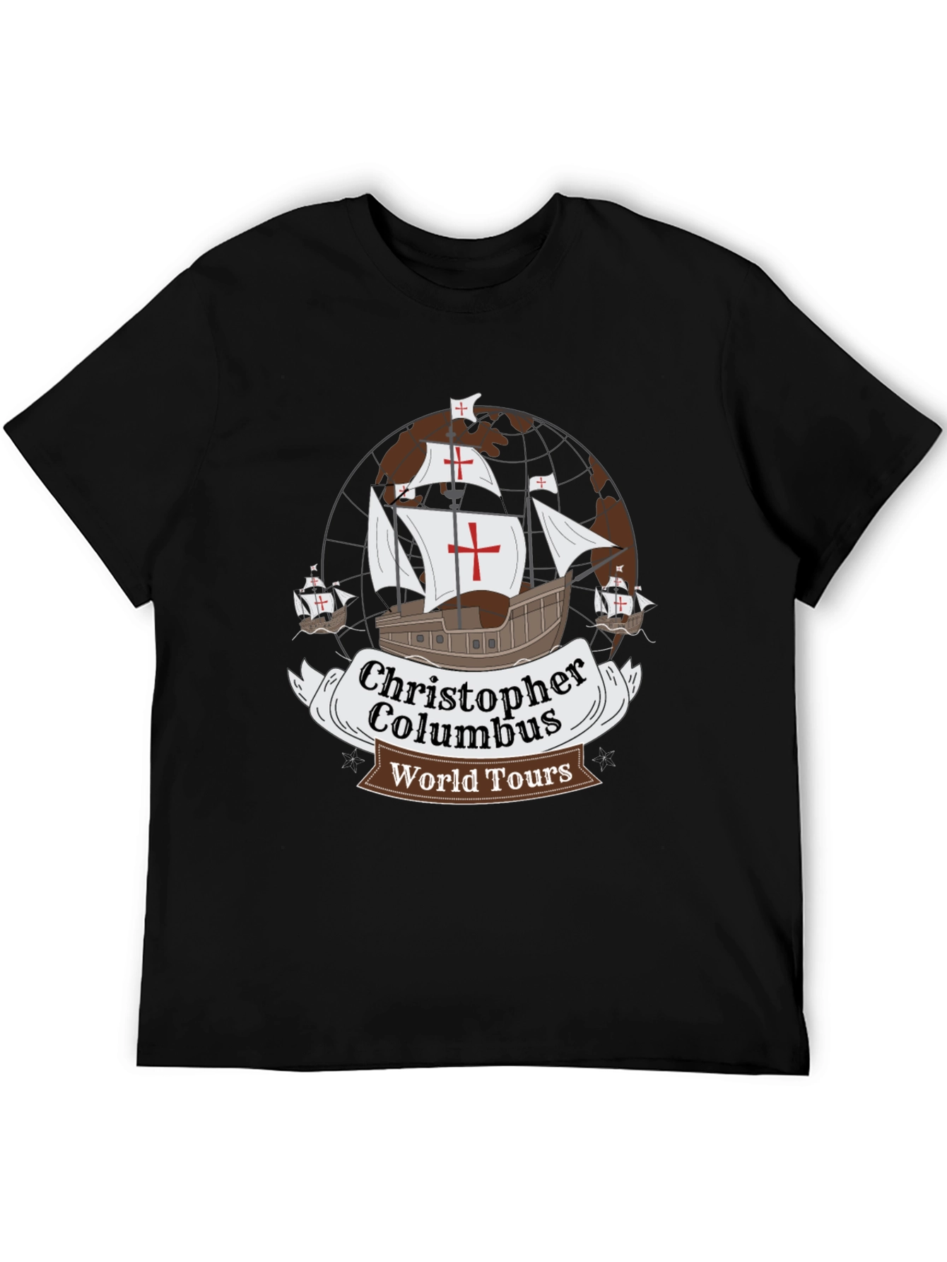 Christopher Columbus World Tours Black T-Shirt