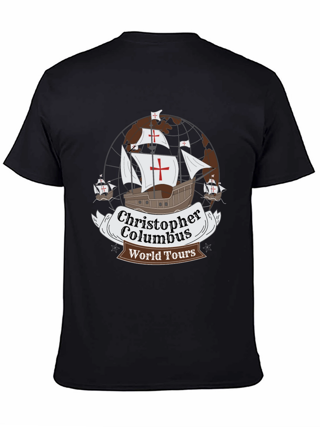 Christopher Columbus World Tours Black T-Shirt