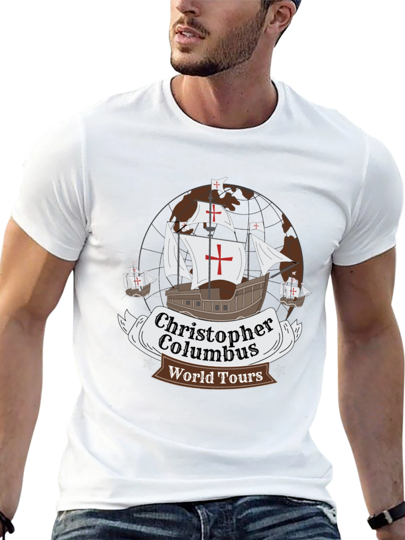 Christopher Columbus World Tours Black T-Shirt