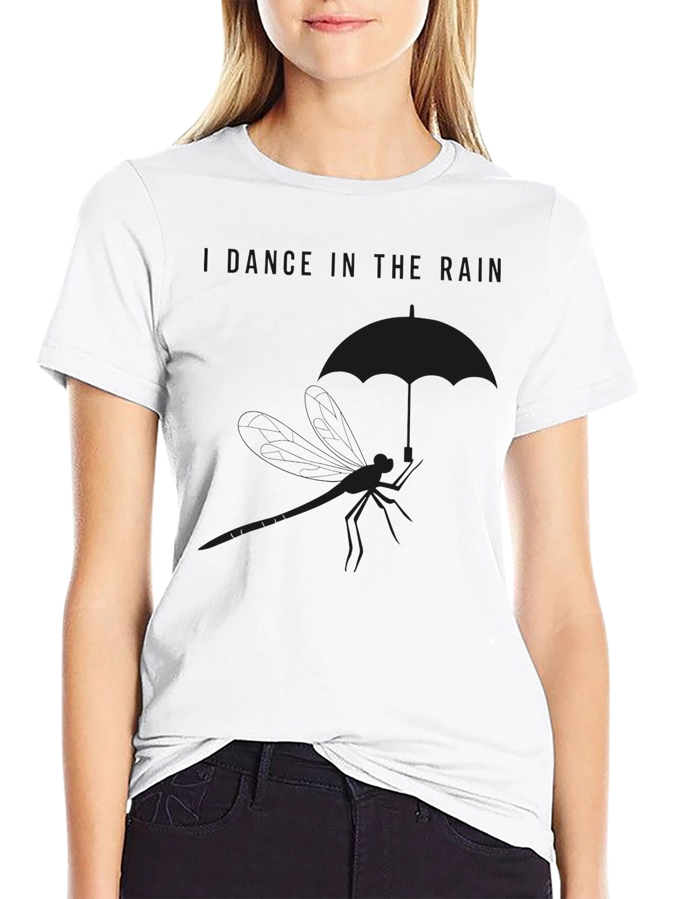 Dance in the Rain Black Graphic Tee