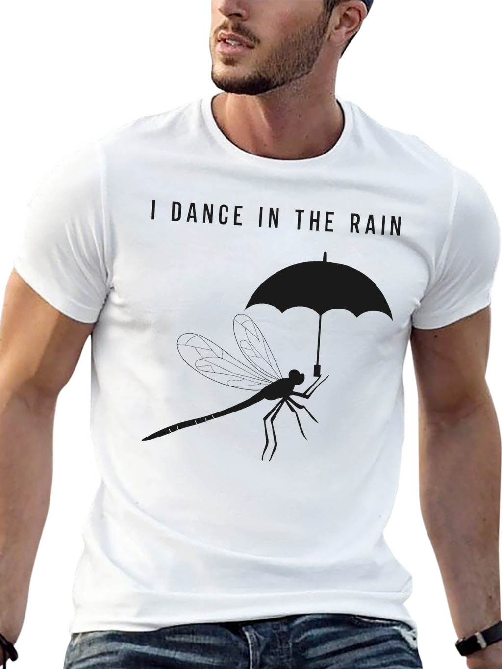 Dance in the Rain Black Graphic Tee