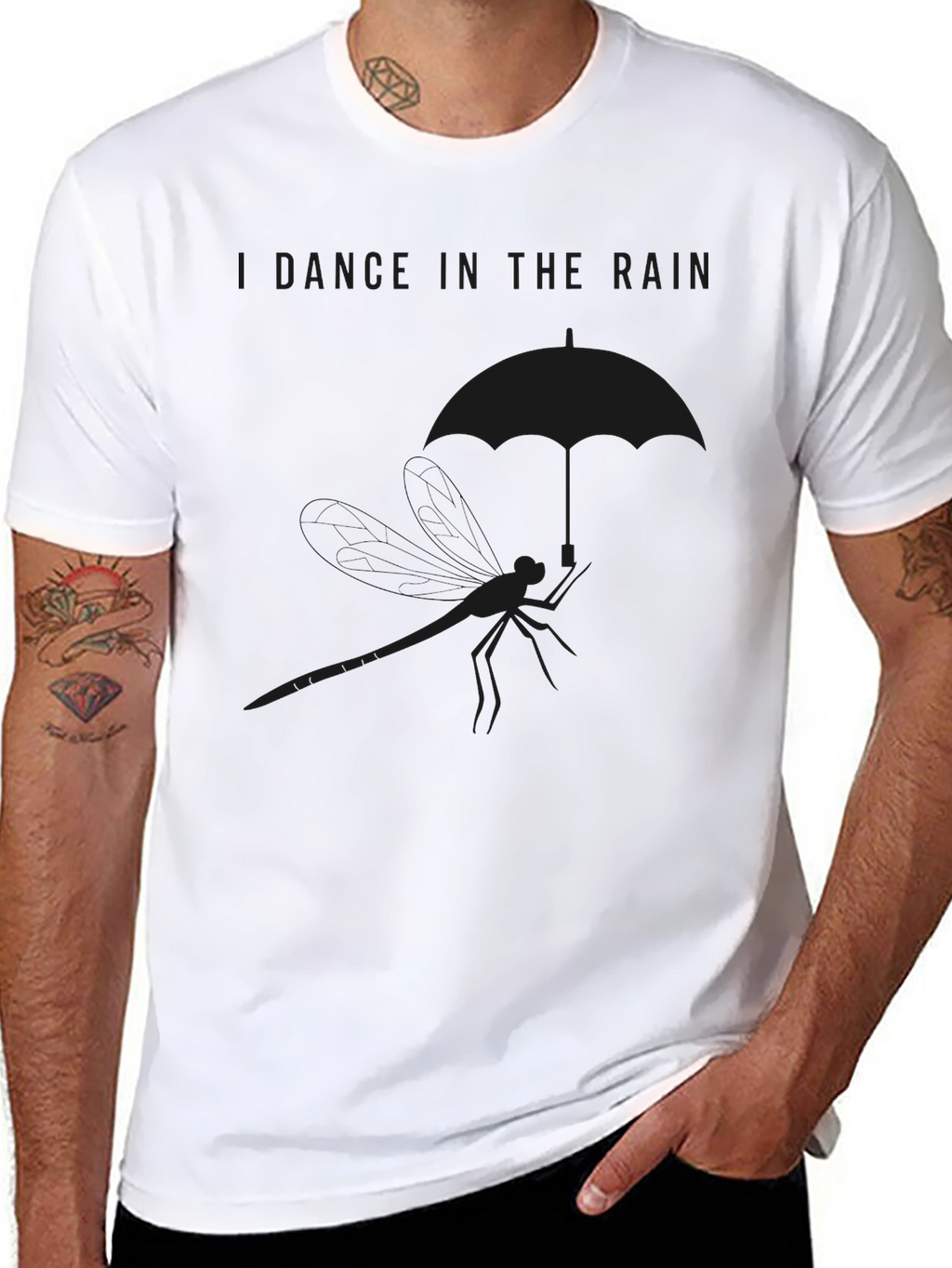 Dance in the Rain Black Graphic Tee