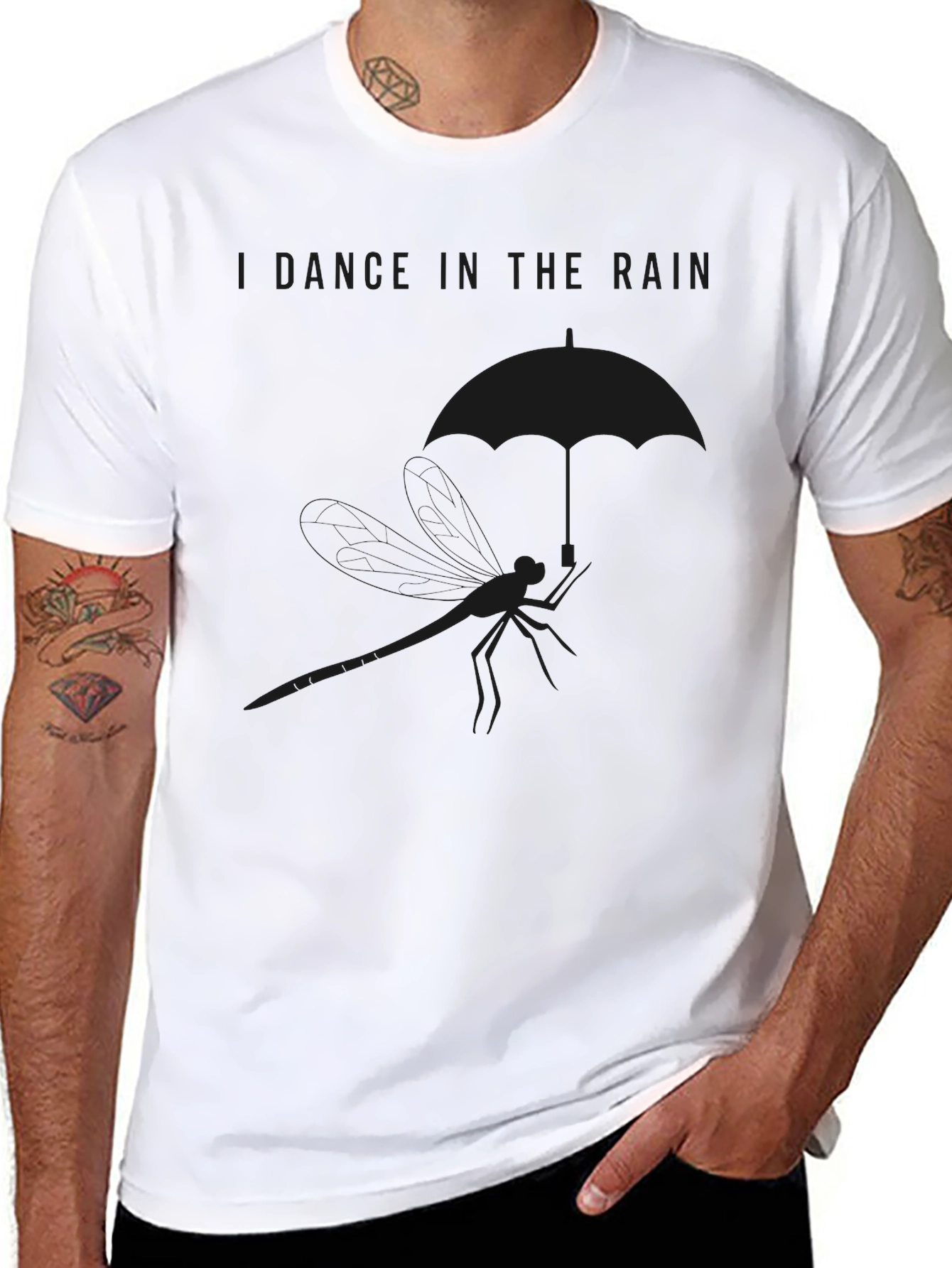 Dance in the Rain Black Graphic Tee