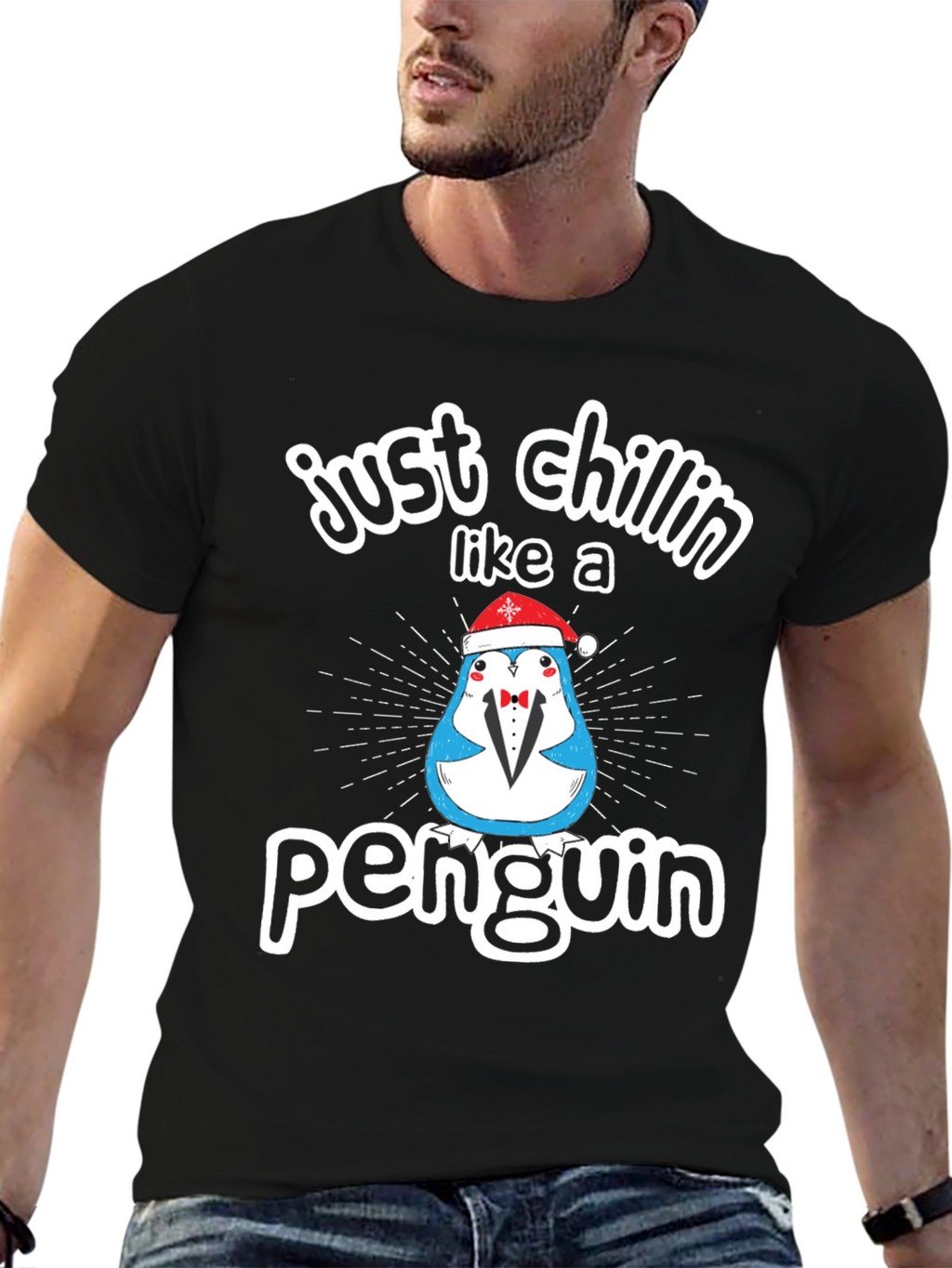 Just Chillin Like a Penguin Graphic Tee