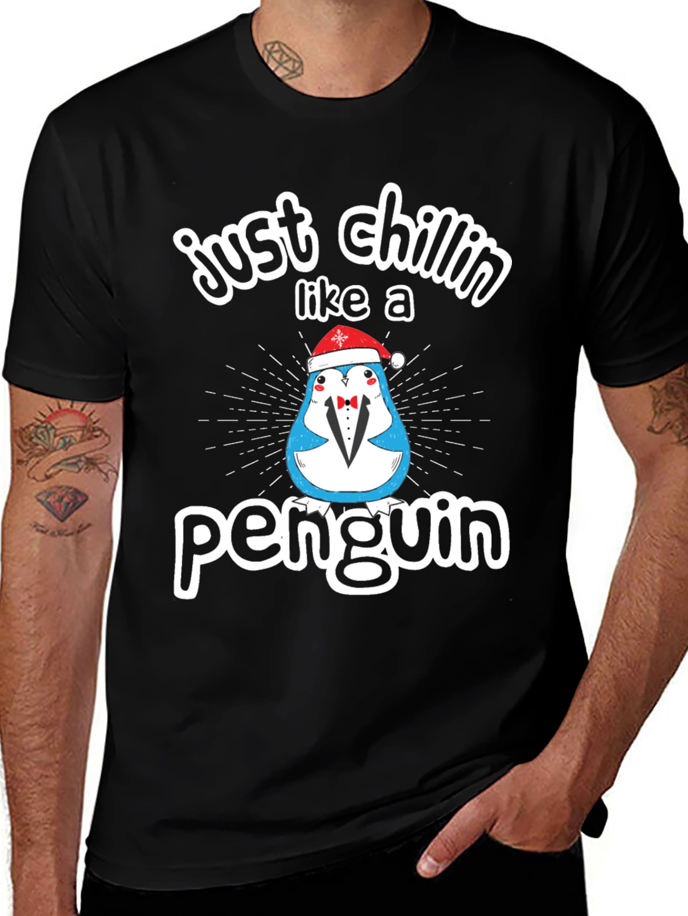 Just Chillin Like a Penguin Graphic Tee