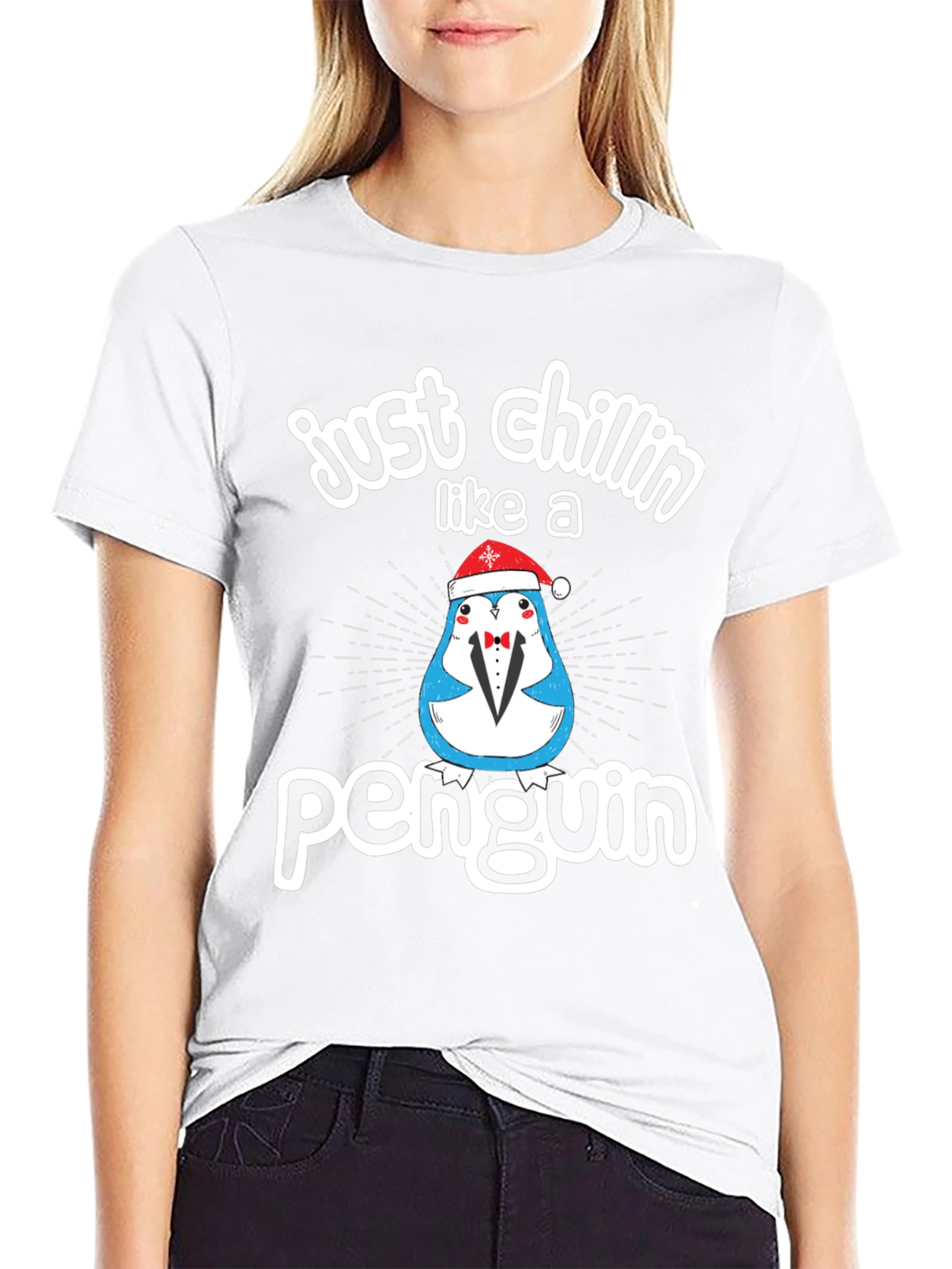 Just Chillin Like a Penguin Graphic Tee