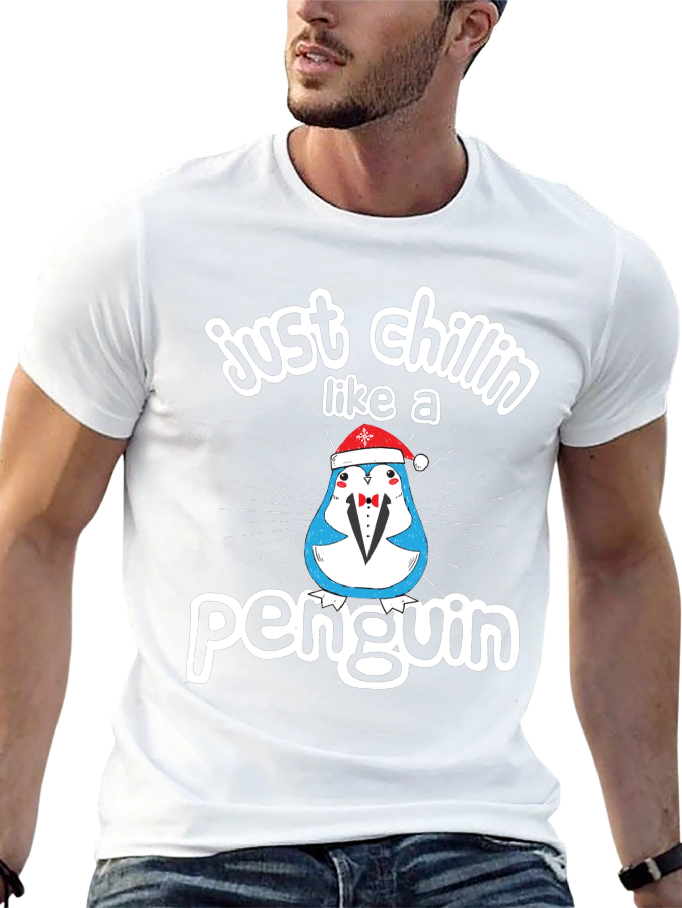 Just Chillin Like a Penguin Graphic Tee