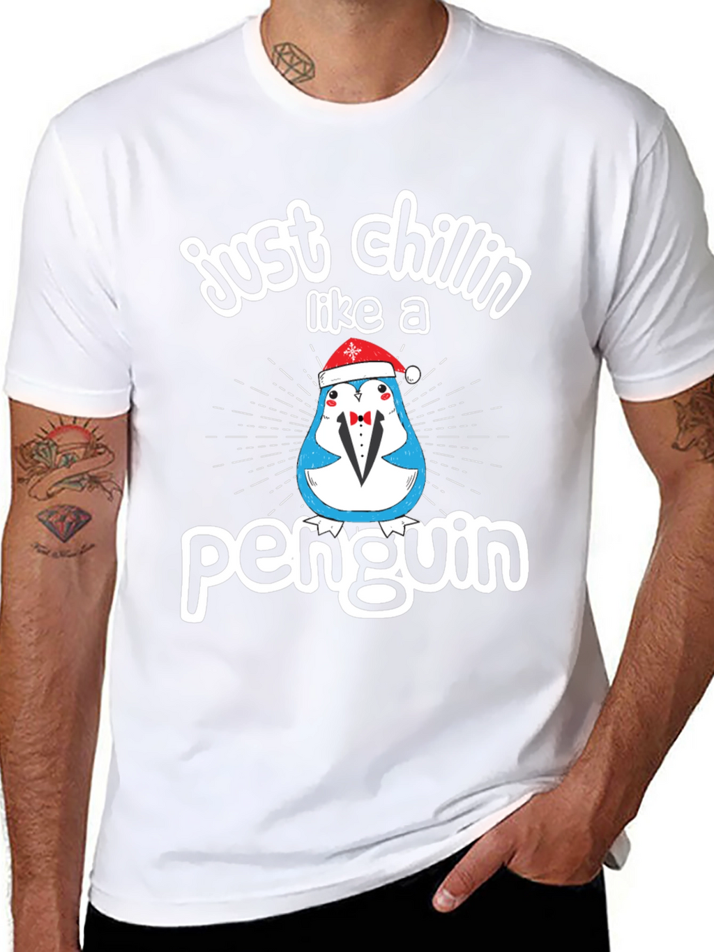 Just Chillin Like a Penguin Graphic Tee