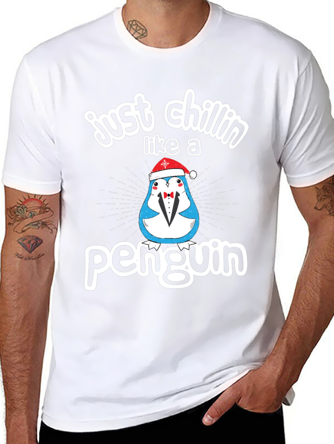 Just Chillin Like a Penguin Graphic Tee