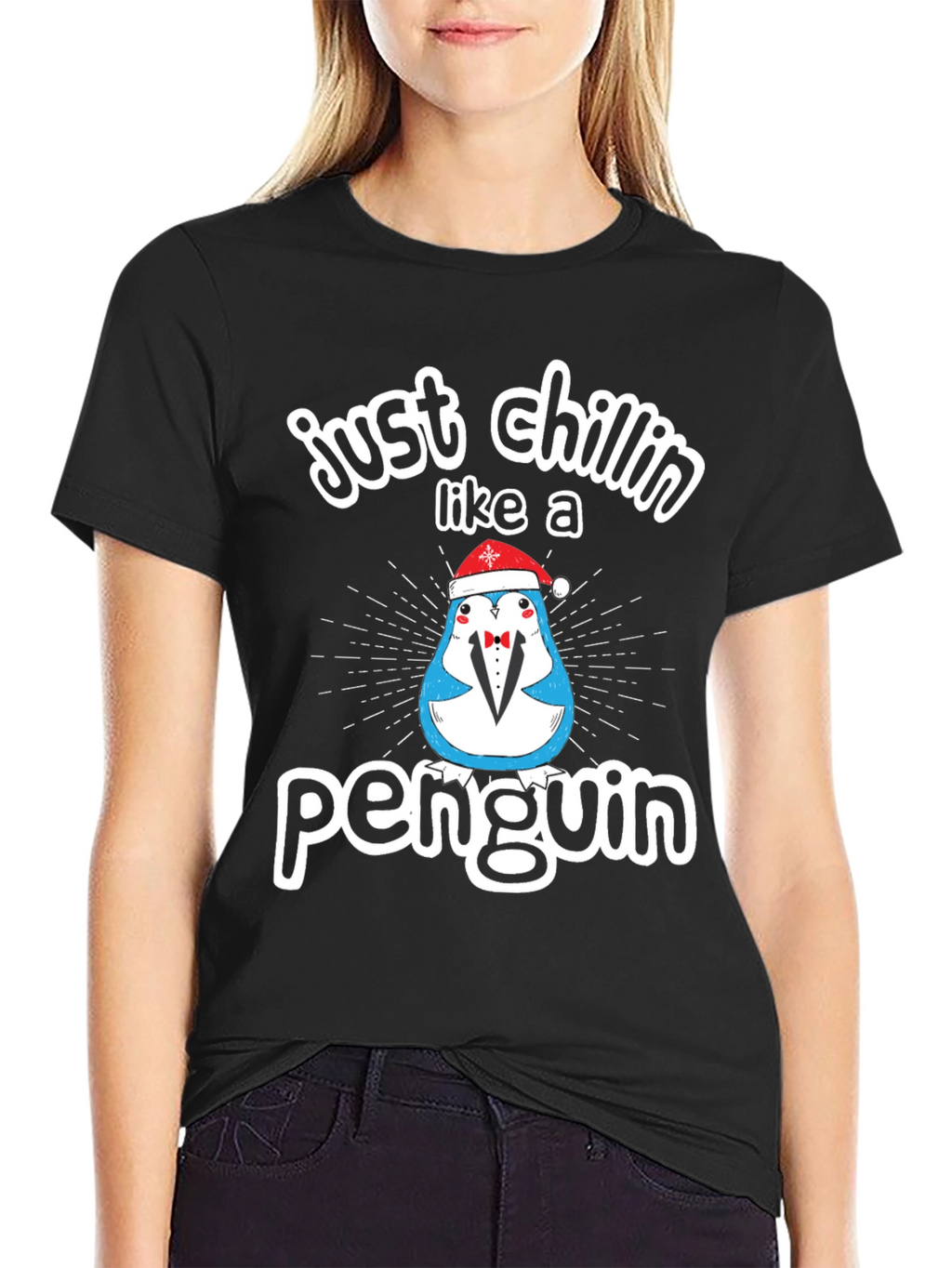 Just Chillin Like a Penguin Graphic Tee