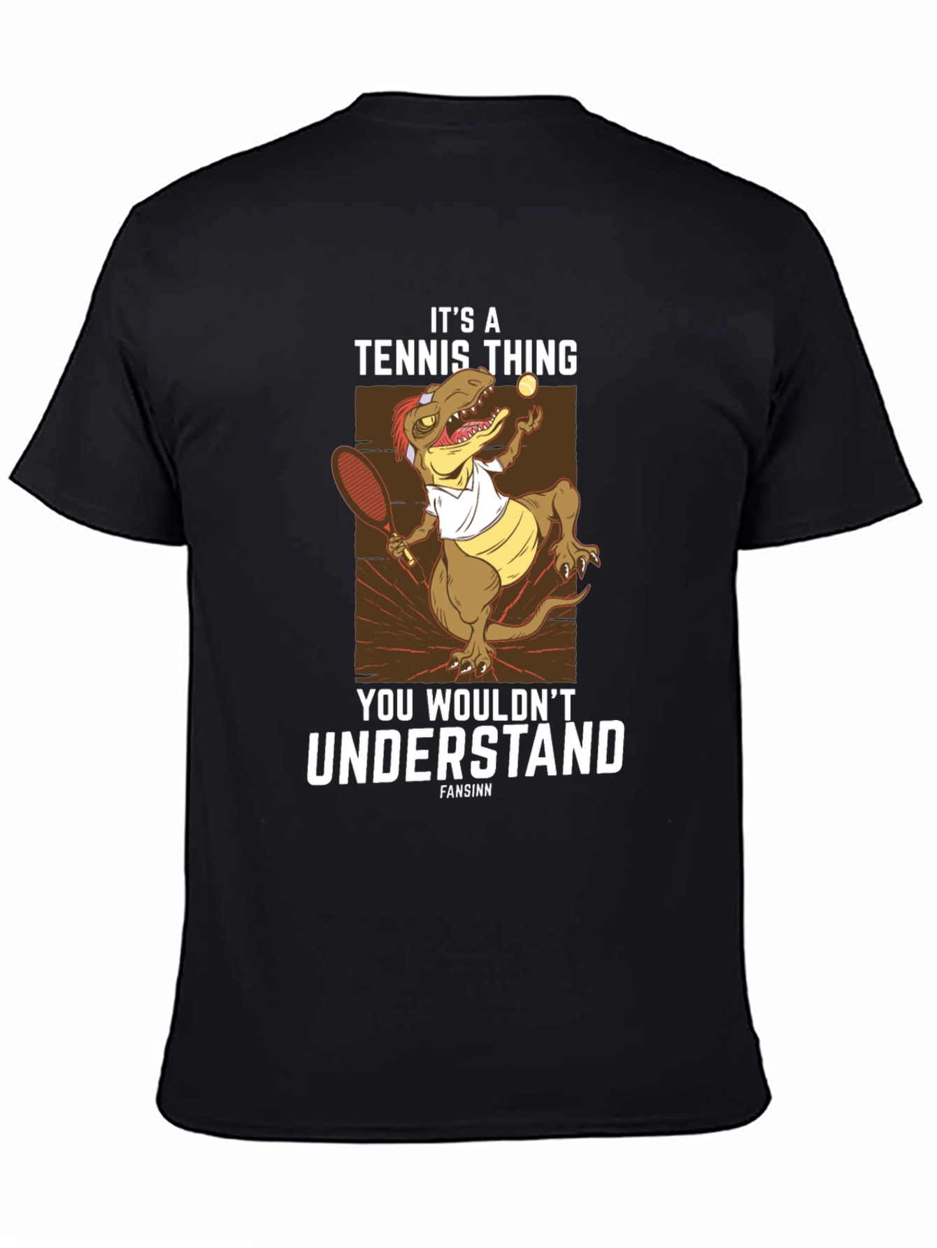 Tennis Dinosaur Graphic T-Shirt