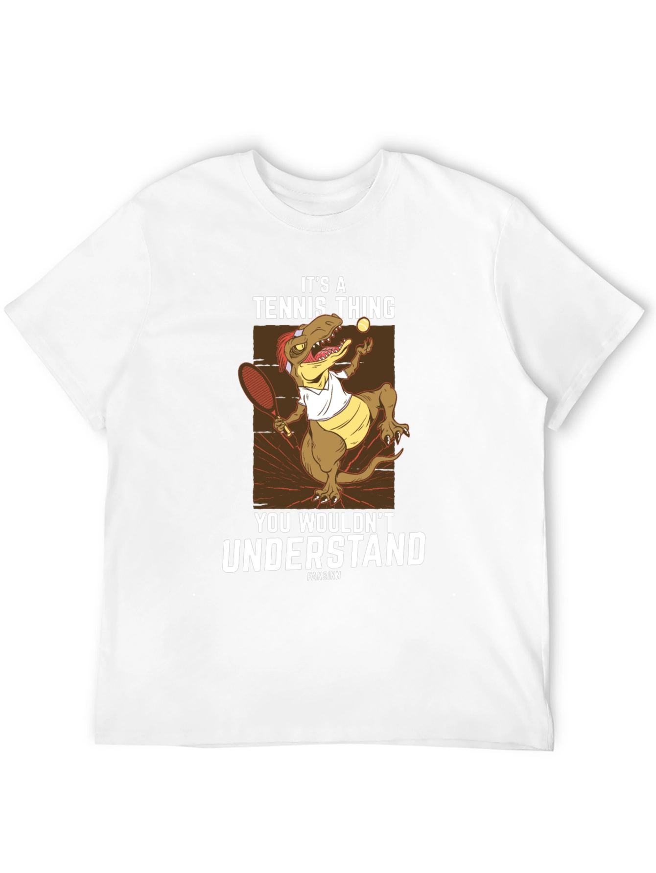 Tennis Dinosaur Graphic T-Shirt