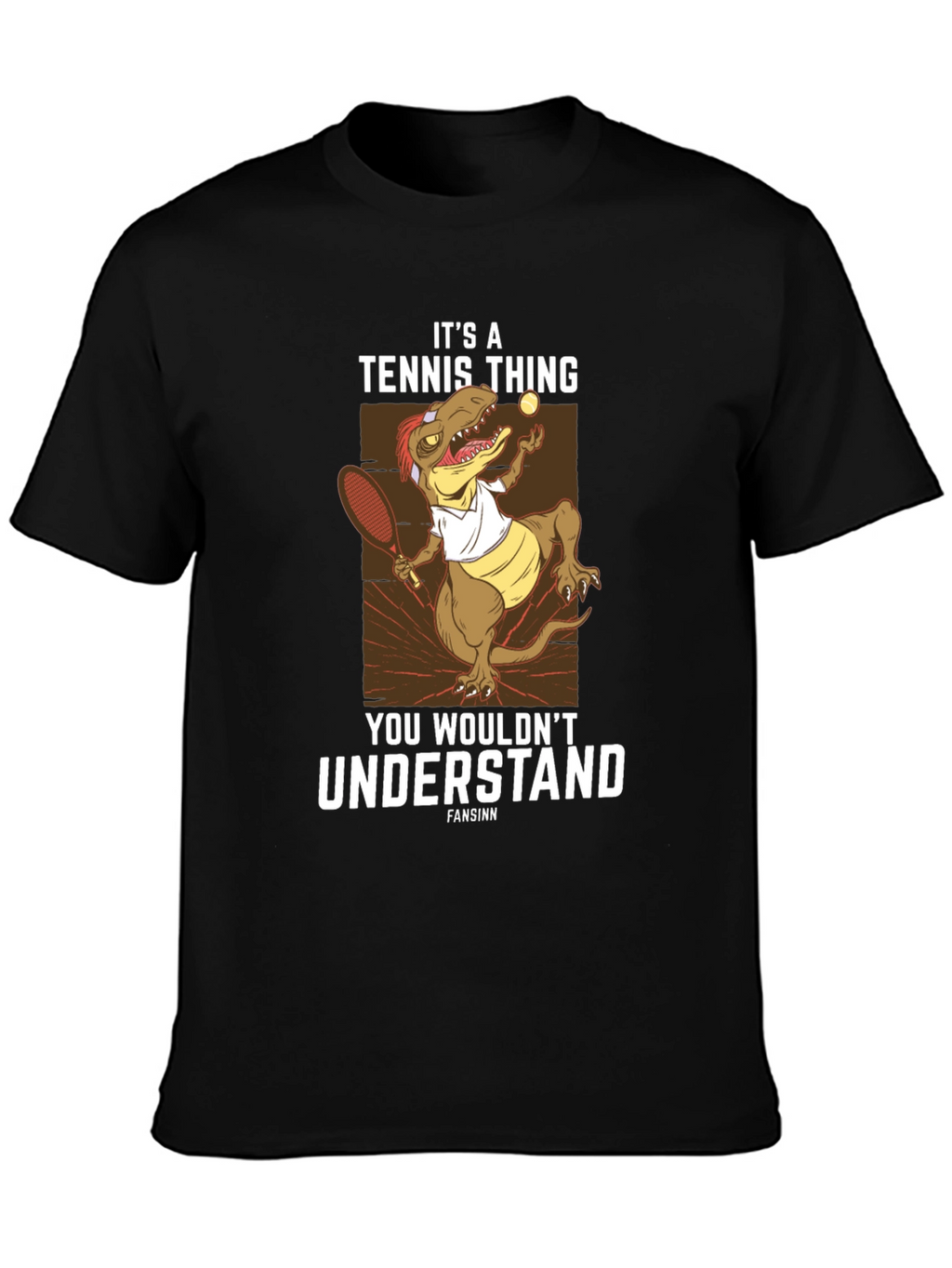 Tennis Dinosaur Graphic T-Shirt