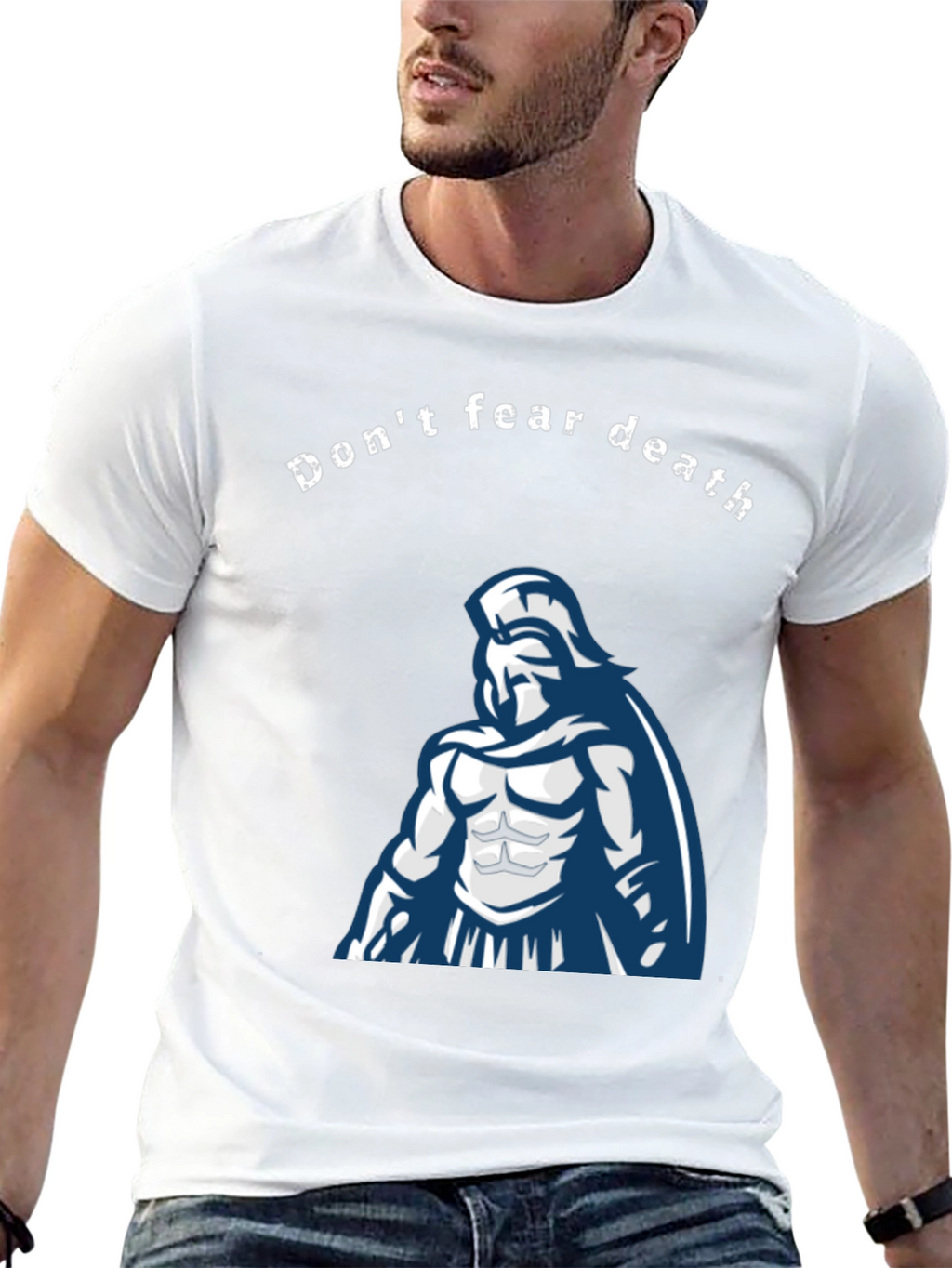 Dont Fear Death Spartan Warrior Graphic Tee