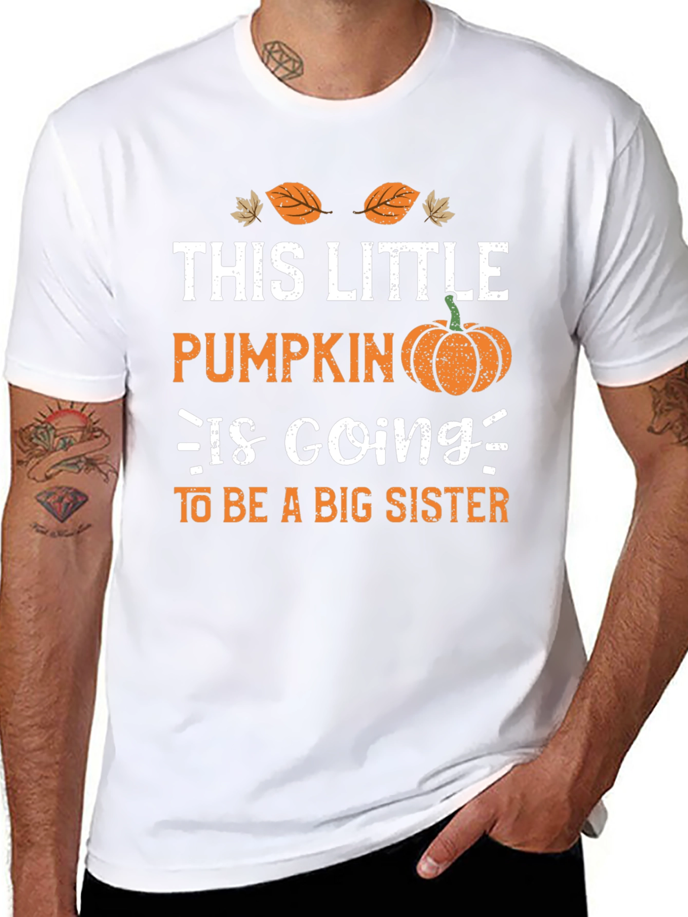 Little Pumpkin Big Sister Announcement T-Shirt