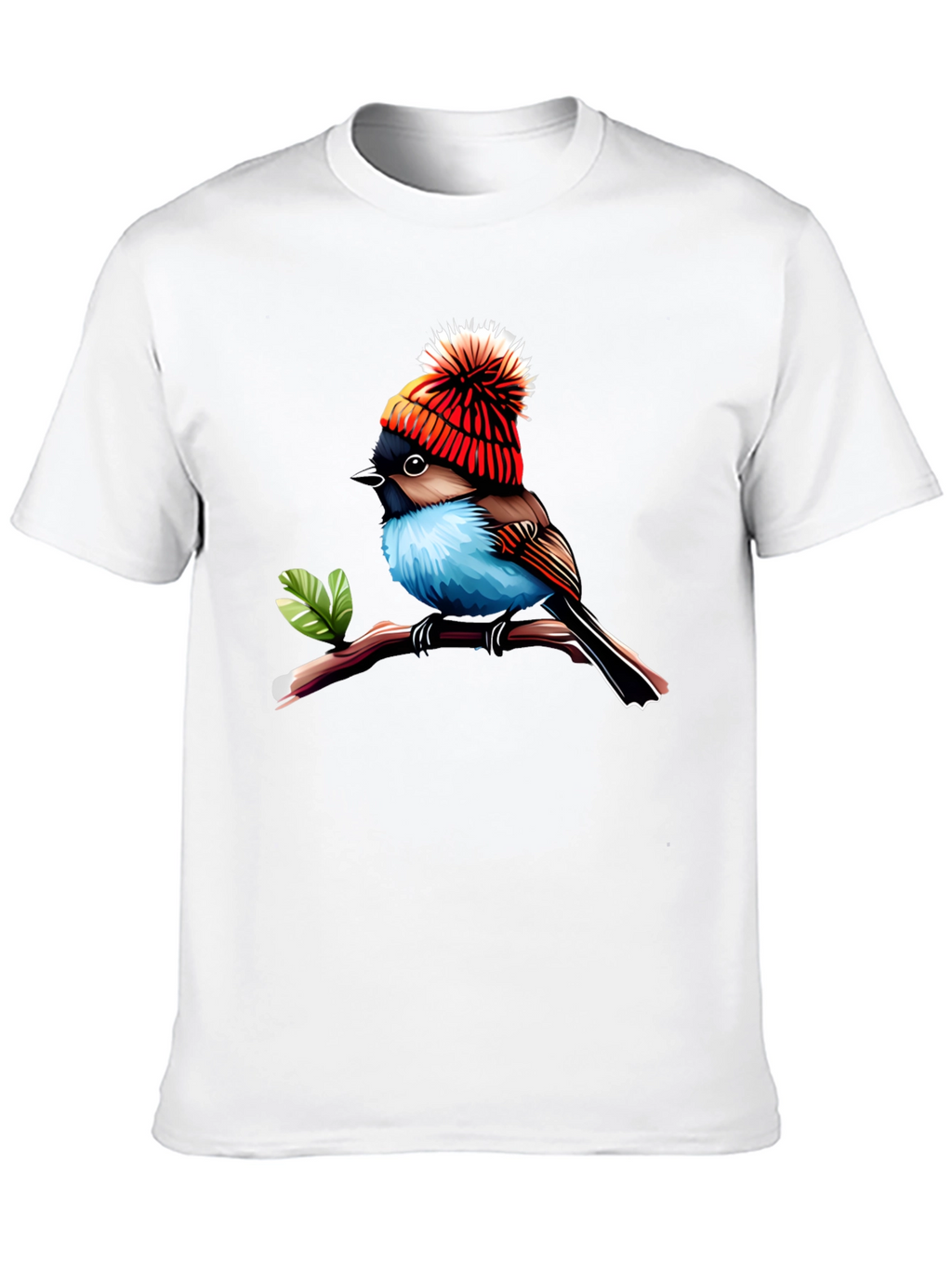 Bird in Hat Graphic Tee - Trendy Unisex Shirt