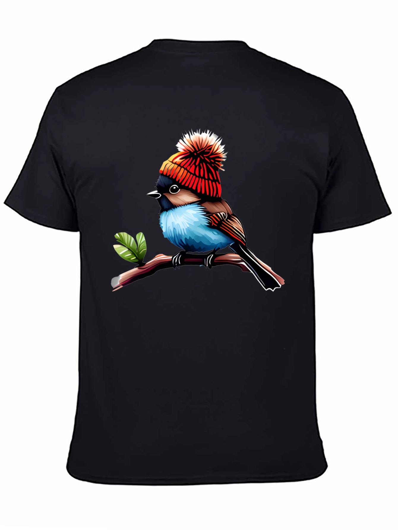 Bird in Hat Graphic Tee - Trendy Unisex Shirt