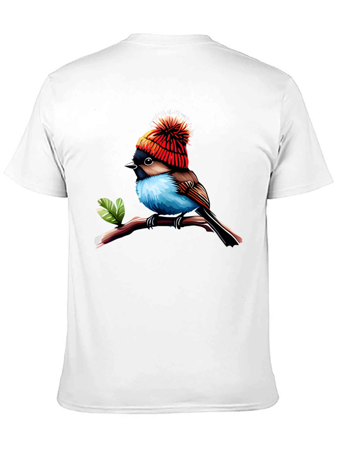 Bird in Hat Graphic Tee - Trendy Unisex Shirt