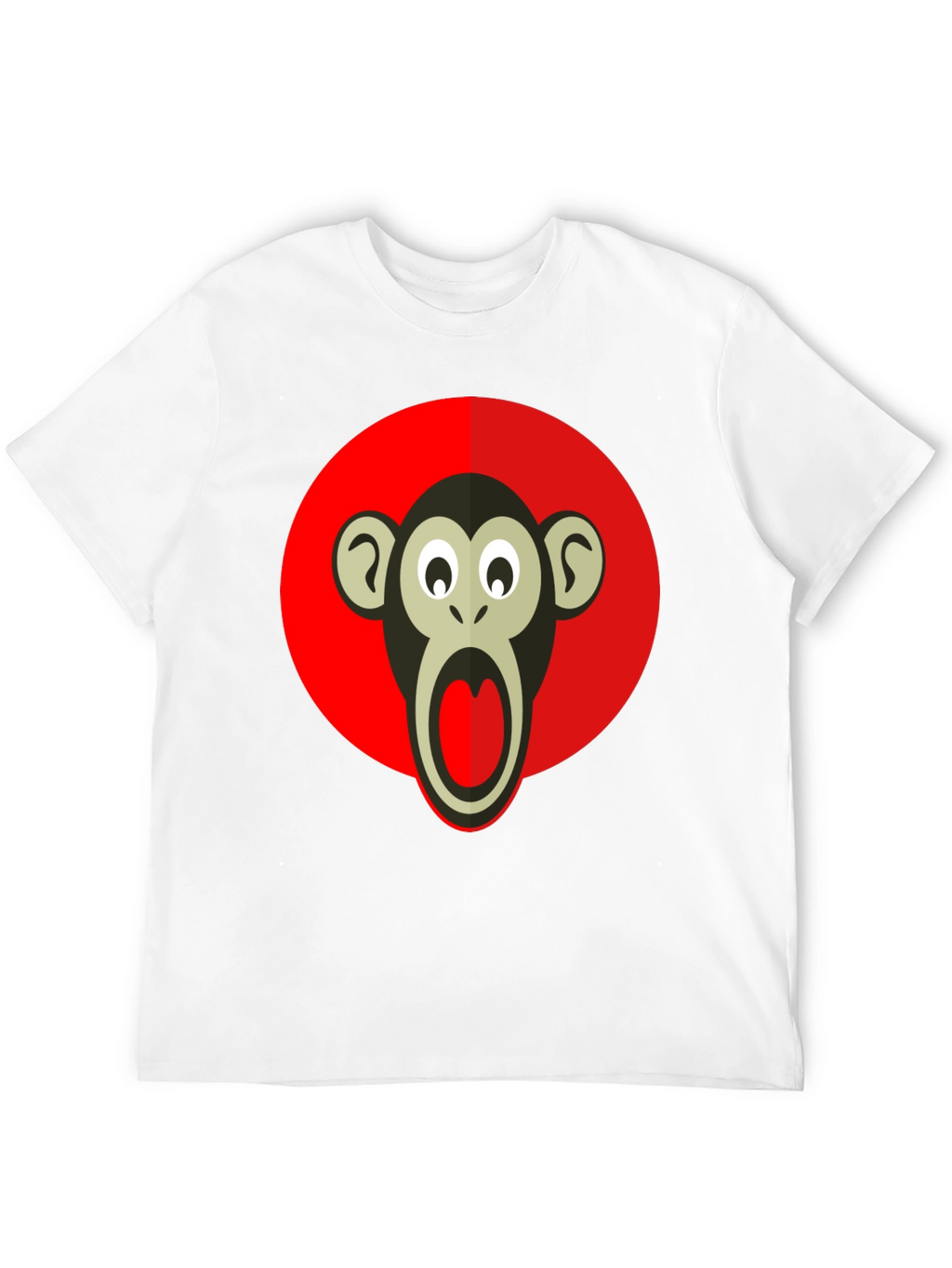 Monkey Graphic T-Shirt - Black Crew Neck