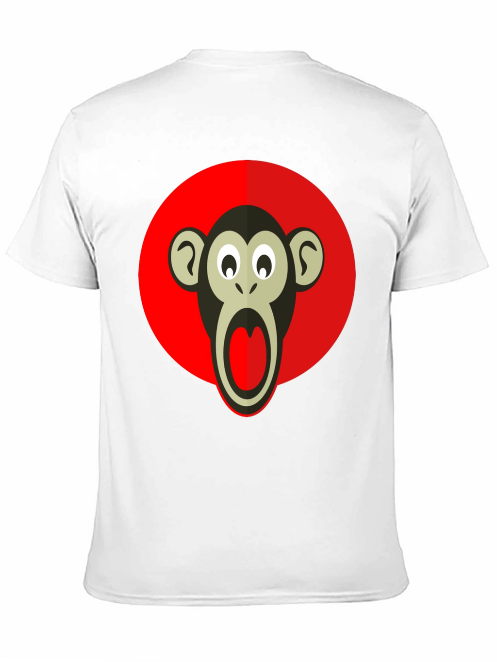 Monkey Graphic T-Shirt - Black Crew Neck