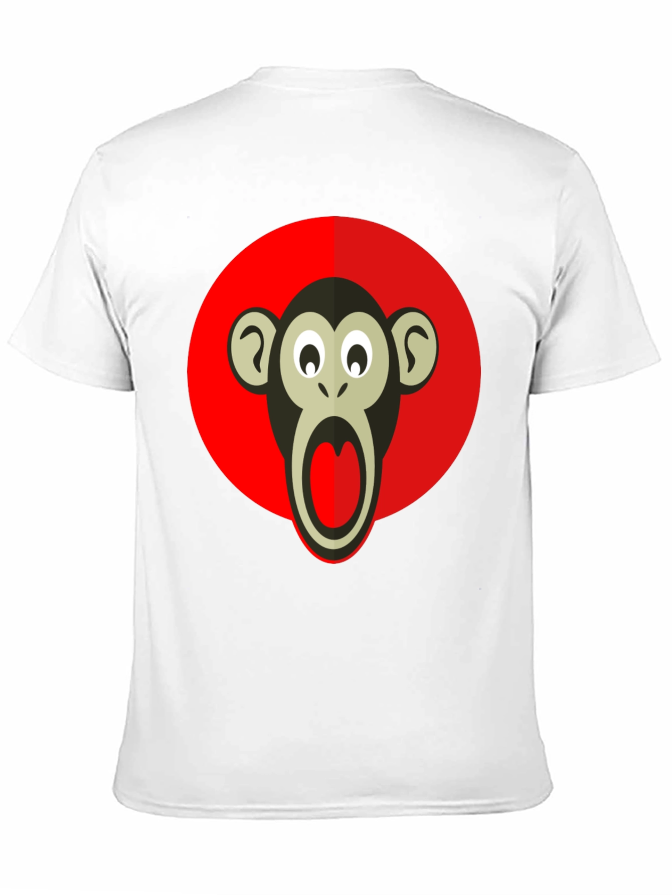 Monkey Graphic T-Shirt - Black Crew Neck