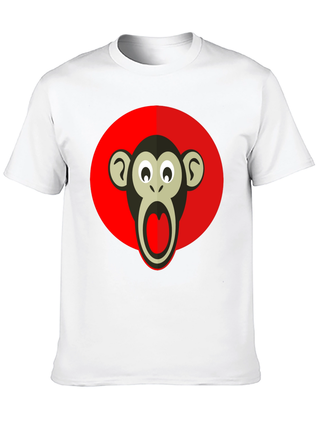 Monkey Graphic T-Shirt - Black Crew Neck